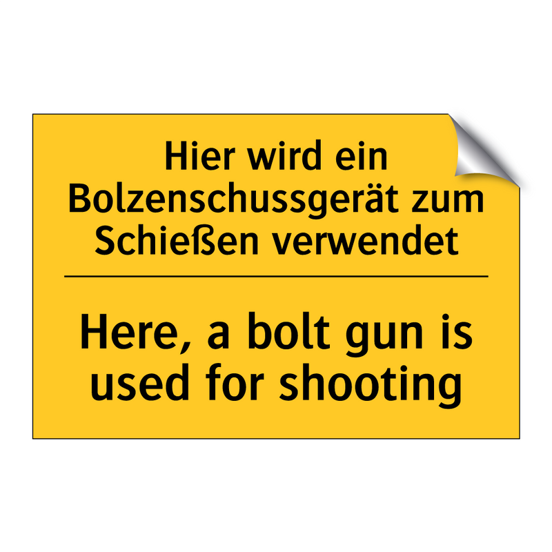 Hier wird ein Bolzenschussgerät /.../ - Here, a bolt gun is used for shooting/.../