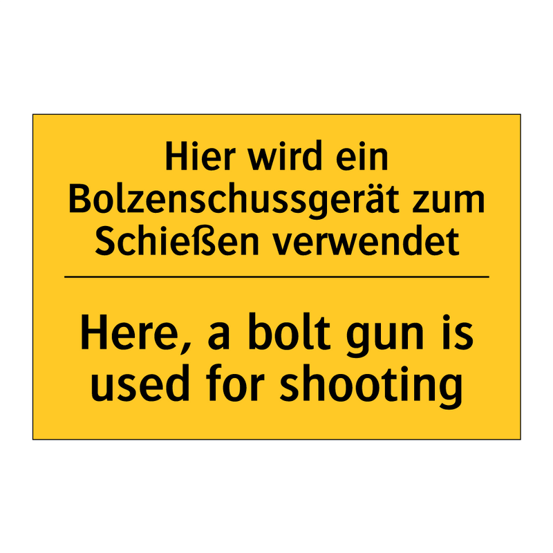 Hier wird ein Bolzenschussgerät /.../ - Here, a bolt gun is used for shooting/.../