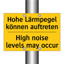 Hohe Lärmpegel können auftreten/.../ - High noise levels may occur
