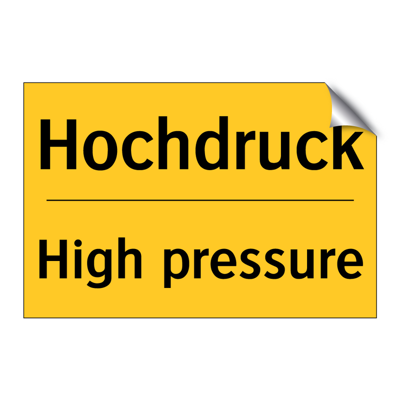 Hochdruck - High pressure