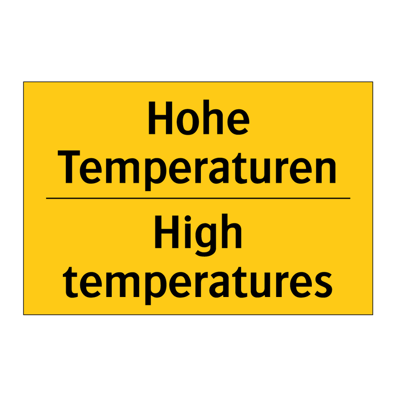 Hohe Temperaturen - High temperatures