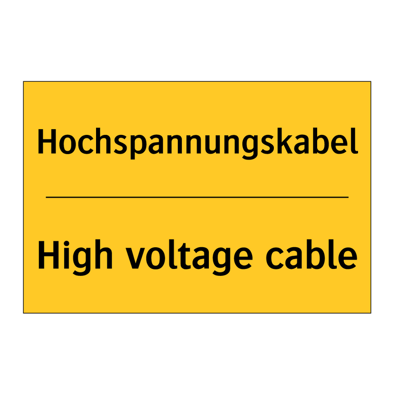 Hochspannungskabel - High voltage cable