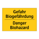 Gefahr Biogefährdung - Danger Biohazard