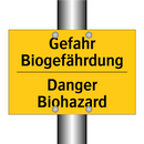 Gefahr Biogefährdung - Danger Biohazard