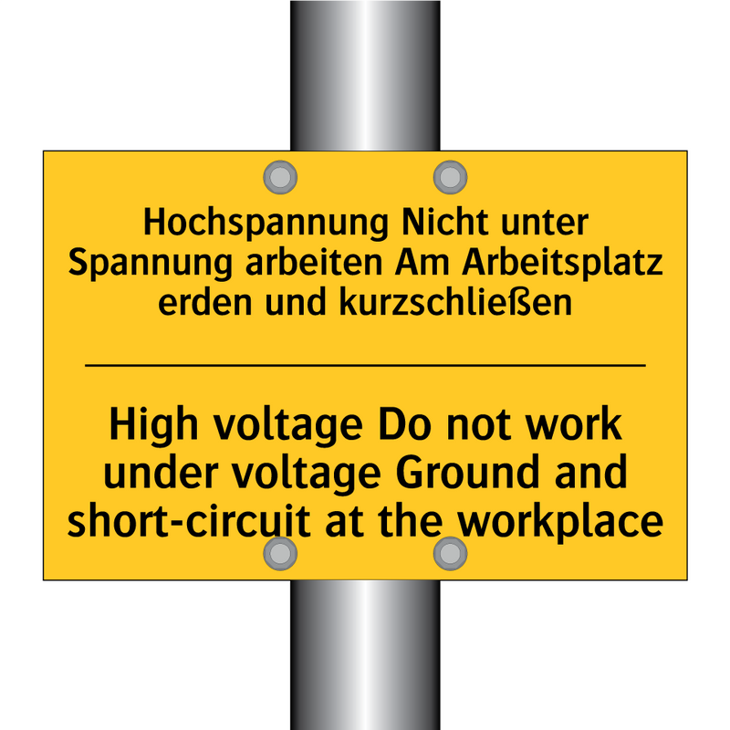 Hochspannung Nicht unter Spannung /.../ - High voltage Do not work under /.../