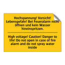 Hochspannung! Vorsicht! Lebensgefahr! /.../ - High voltage! Caution! Danger /.../