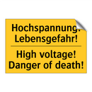 Hochspannung! Lebensgefahr! - High voltage! Danger of death!