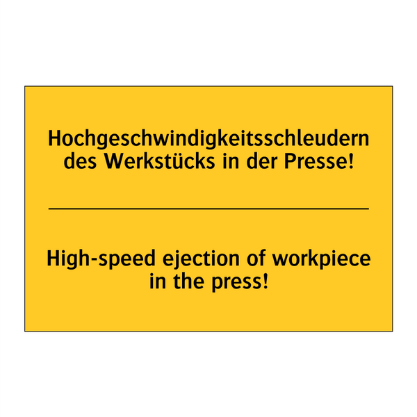 Hochgeschwindigkeitsschleudern /.../ - High-speed ejection of workpiece /.../