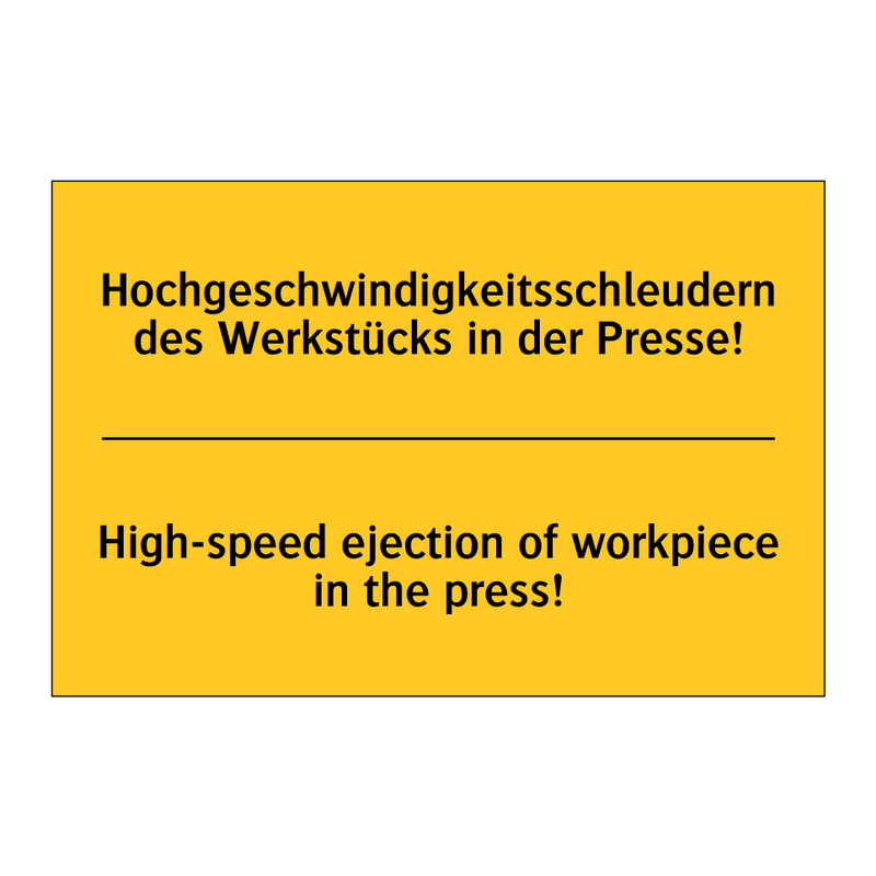 Hochgeschwindigkeitsschleudern /.../ - High-speed ejection of workpiece /.../