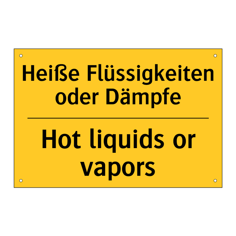 Heiße Flüssigkeiten oder Dämpfe/.../ - Hot liquids or vapors