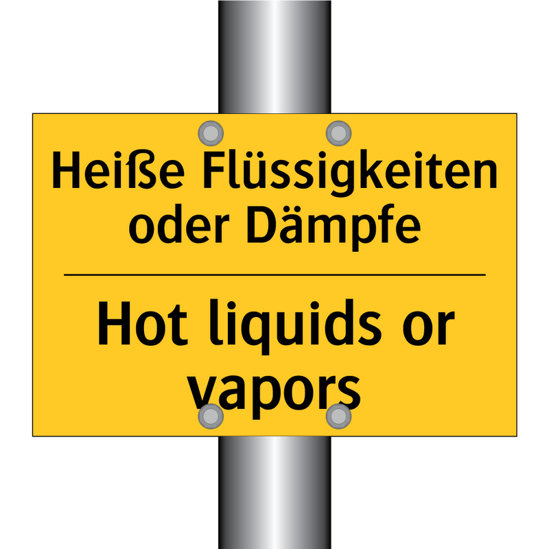 Heiße Flüssigkeiten oder Dämpfe/.../ - Hot liquids or vapors