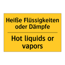 Heiße Flüssigkeiten oder Dämpfe/.../ - Hot liquids or vapors