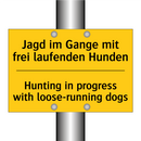 Jagd im Gange mit frei laufenden /.../ - Hunting in progress with loose-running /.../