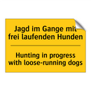 Jagd im Gange mit frei laufenden /.../ - Hunting in progress with loose-running /.../