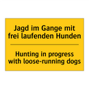 Jagd im Gange mit frei laufenden /.../ - Hunting in progress with loose-running /.../