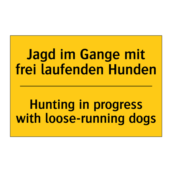 Jagd im Gange mit frei laufenden /.../ - Hunting in progress with loose-running /.../