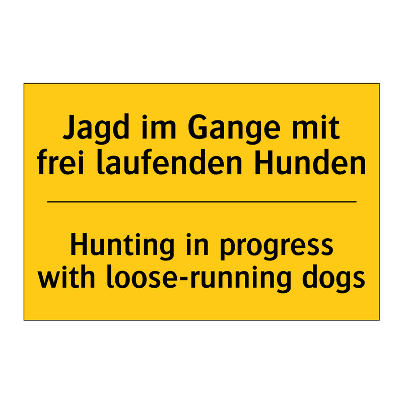 Jagd im Gange mit frei laufenden /.../ - Hunting in progress with loose-running /.../