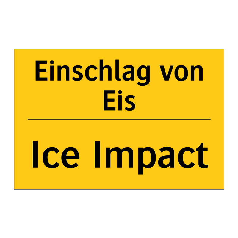 Einschlag von Eis - Ice Impact