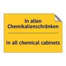 In allen Chemikalienschränken - In all chemical cabinets
