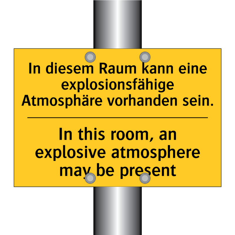In diesem Raum kann eine explosionsfähige /.../ - In this room, an explosive atmosphere /.../