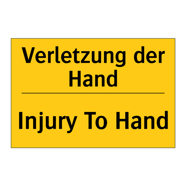 Verletzung der Hand - Injury To Hand