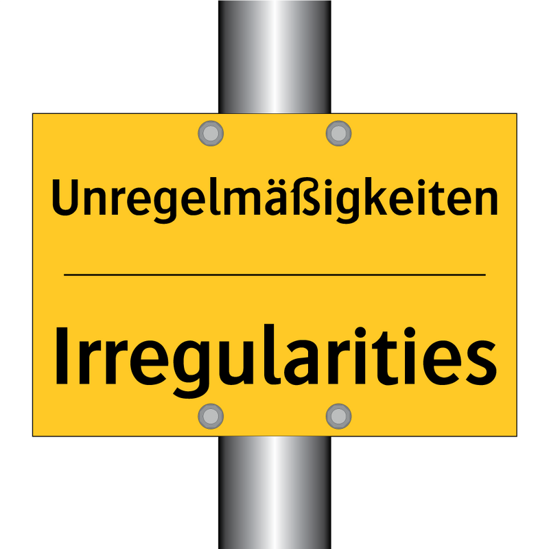 Unregelmäßigkeiten - Irregularities
