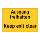 Ausgang freihalten - Keep exit clear