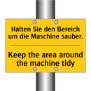 Halten Sie den Bereich um die /.../ - Keep the area around the machine /.../