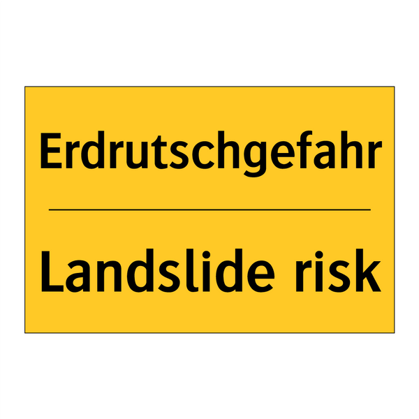 Erdrutschgefahr - Landslide risk
