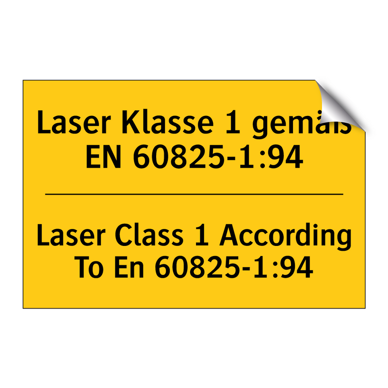 Laser Klasse 1 gemäß EN 60825-1:94/.../ - Laser Class 1 According To En /.../