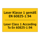 Laser Klasse 1 gemäß EN 60825-1:94/.../ - Laser Class 1 According To En /.../