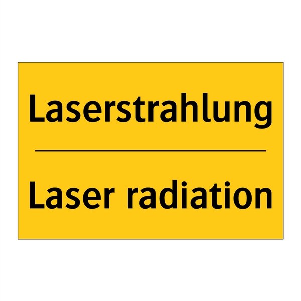 Laserstrahlung - Laser radiation