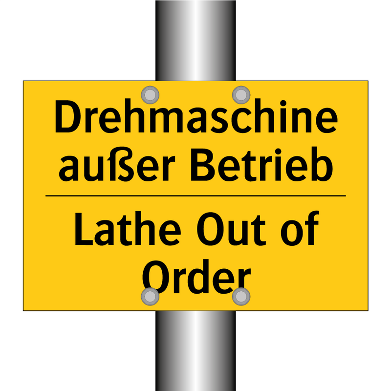 Drehmaschine außer Betrieb - Lathe Out of Order