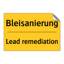 Bleisanierung - Lead remediation
