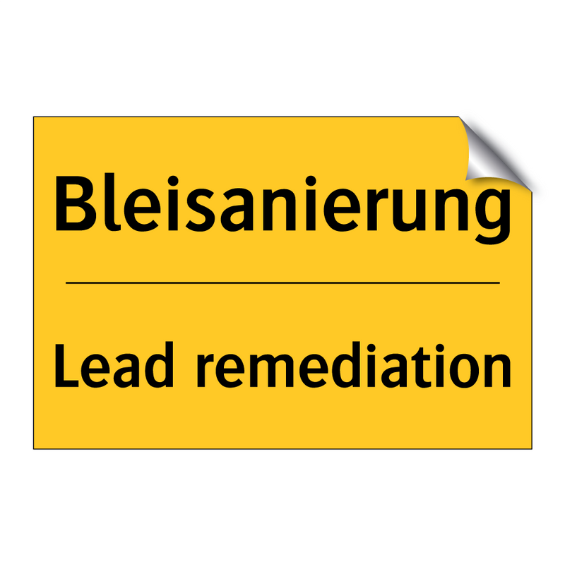 Bleisanierung - Lead remediation