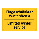 Eingeschränkter Winterdienst - Limited winter service