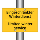 Eingeschränkter Winterdienst - Limited winter service
