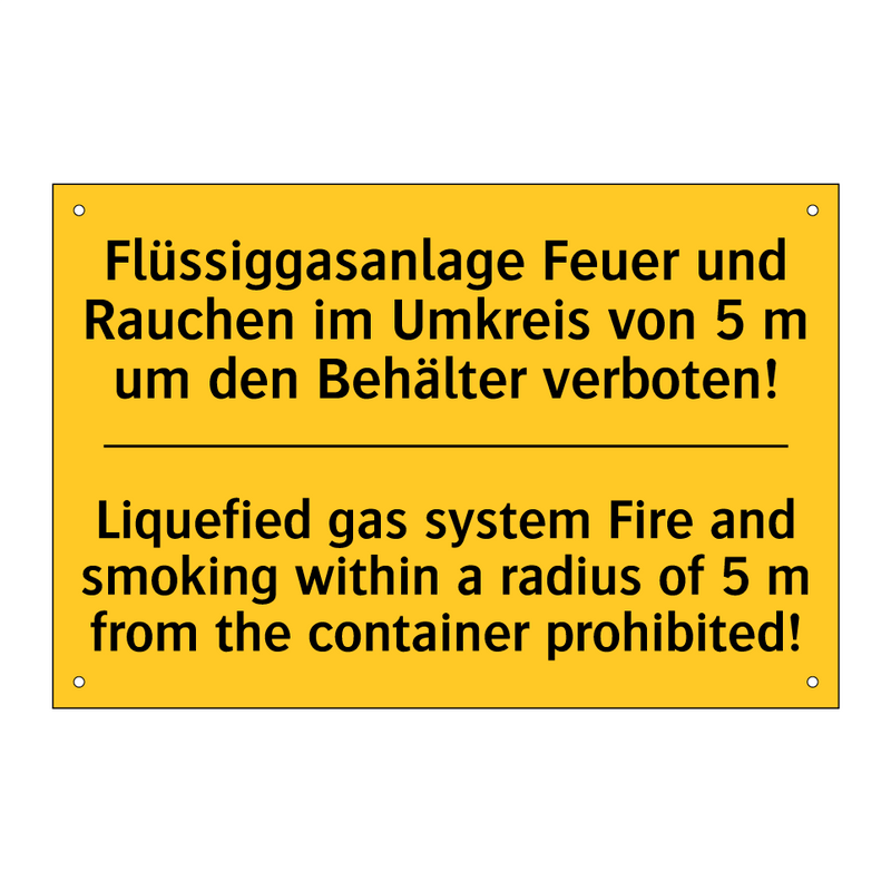Flüssiggasanlage Feuer und Rauchen /.../ - Liquefied gas system Fire and /.../