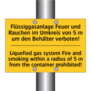 Flüssiggasanlage Feuer und Rauchen /.../ - Liquefied gas system Fire and /.../