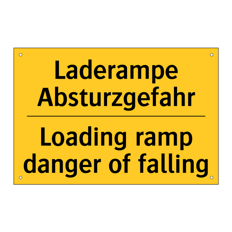 Laderampe Absturzgefahr - Loading ramp danger of falling