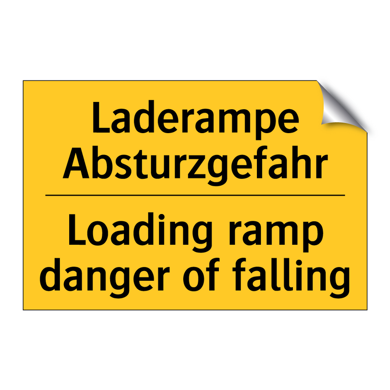 Laderampe Absturzgefahr - Loading ramp danger of falling