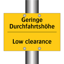 Geringe Durchfahrtshöhe - Low clearance