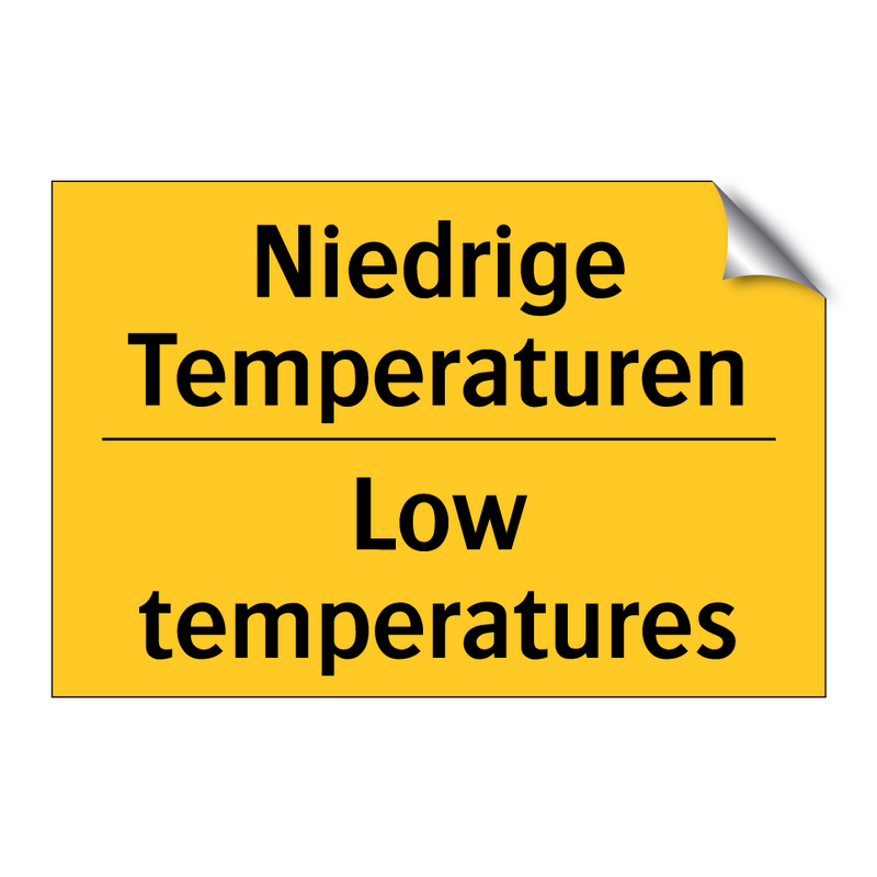 Niedrige Temperaturen - Low temperatures