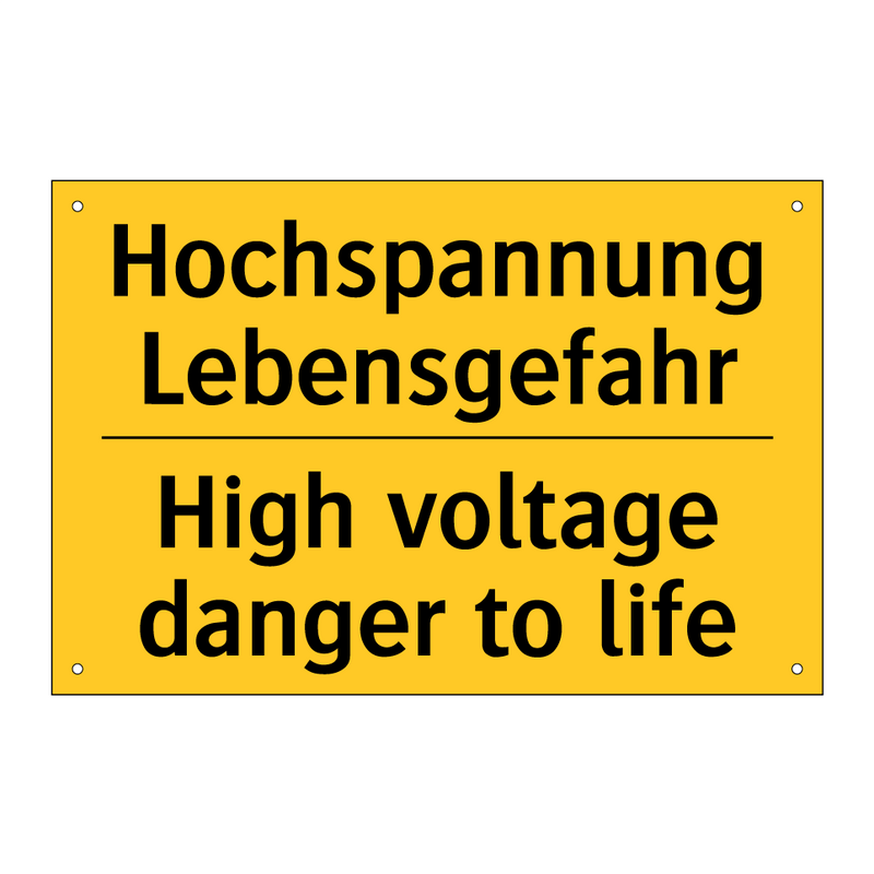 Hochspannung Lebensgefahr - High voltage danger to life