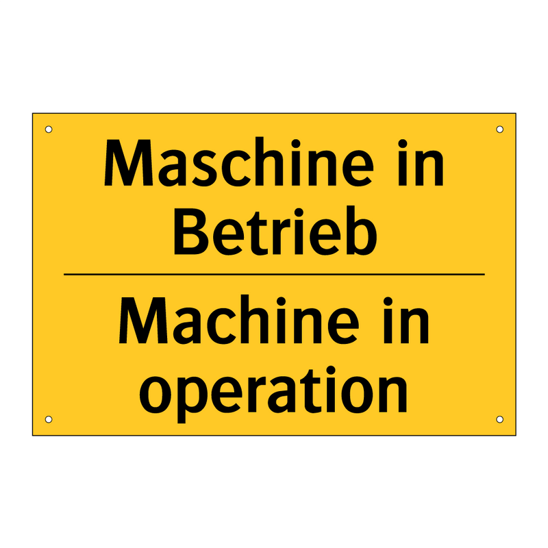 Maschine in Betrieb - Machine in operation