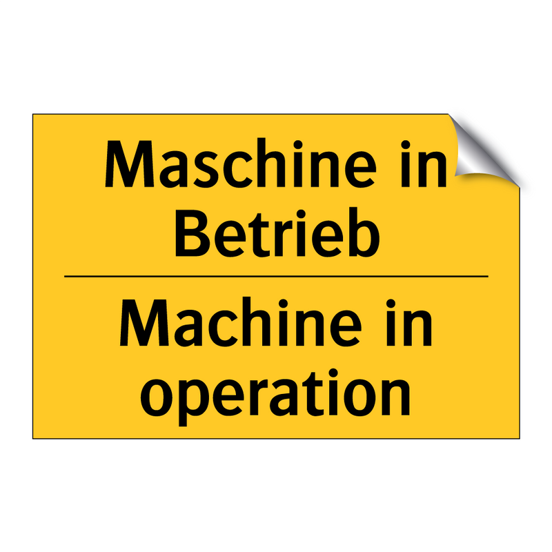 Maschine in Betrieb - Machine in operation