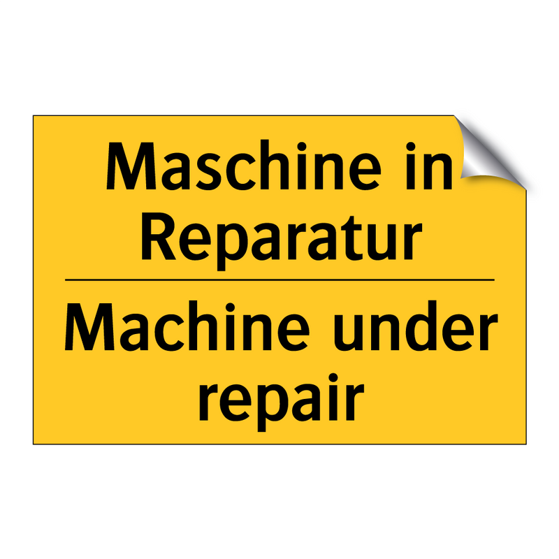 Maschine in Reparatur - Machine under repair