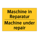 Maschine in Reparatur - Machine under repair