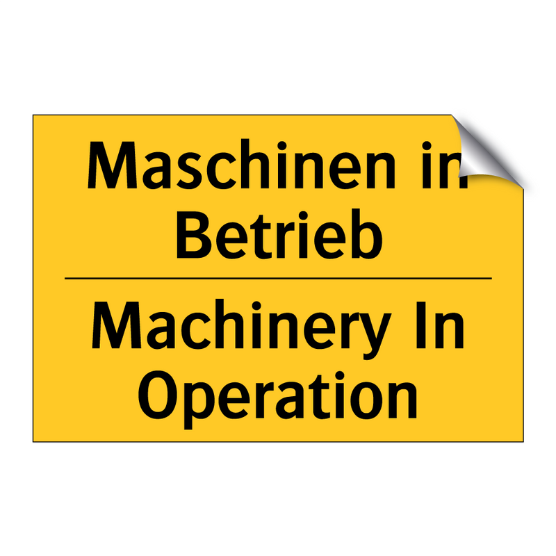 Maschinen in Betrieb - Machinery In Operation
