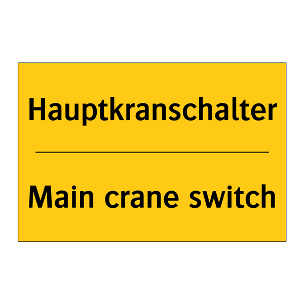 Hauptkranschalter - Main crane switch